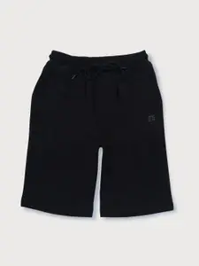 Gini and Jony Boys Black Solid Regular Shorts