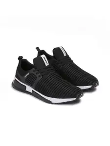FURO by Red Chief Men Black Mesh Lace Up Regular Running Sports Shoes