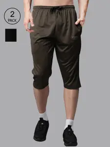 MACK JONNEY JONNEY Men Black Training or Gym Sports Shorts- Set of 2