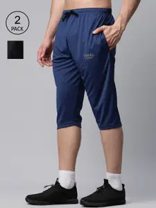 MACK JONNEY JONNEY Men Black Training or Gym Sports Shorts- Pack of 2