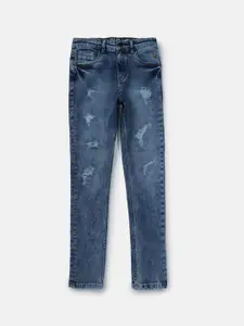 Gini and Jony Boys Blue Mildly Distressed Heavy Fade Jeans
