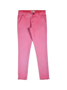 Gini and Jony Girls Pink Mid Rise Jeans