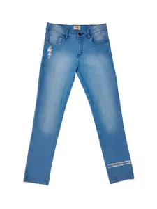 Gini and Jony Girls Blue Low Distress Light Fade Jeans