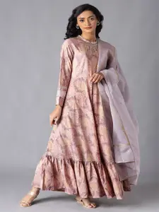 WISHFUL Pink Ethnic Motifs Ethnic Maxi Dress