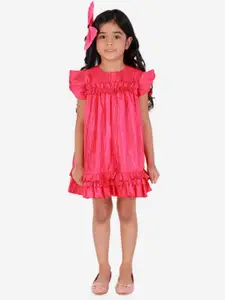 KidsDew Girls Magenta A-Line Dress