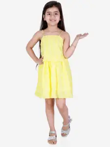 KidsDew Yellow Layered Crepe Dress