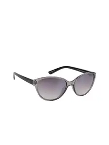 Lee Cooper Women Grey Lens & Gunmetal-Toned Oval Sunglasses with UV Protected Lens