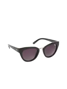Lee Cooper Women Grey Lens & Black Cateye Sunglasses with Polarised Lens