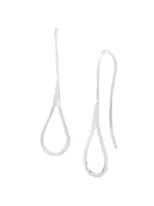 LeCalla Silver-Toned Contemporary Hoop Earrings