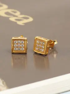 LeCalla Gold-Toned Contemporary Studs Earrings
