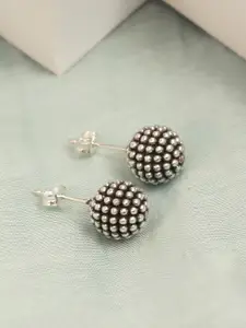 LeCalla Silver-Toned Contemporary Studs Earrings
