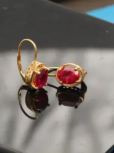 LeCalla Women  Gold-Toned Gold Plated Contemporary Drop Earrings