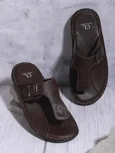 Carlton London Men Brown Comfort Sandals
