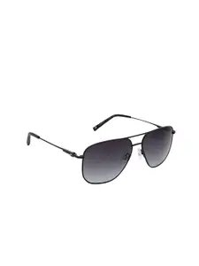Tommy Hilfiger Men Grey Lens & Black Square Sunglasses with UV Protected Lens