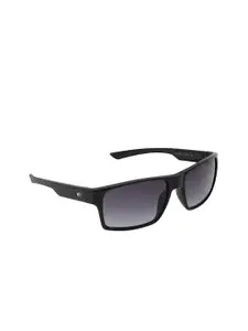 Tommy Hilfiger Men Grey Lens & Black Rectangle Sunglasses with UV Protected Lens