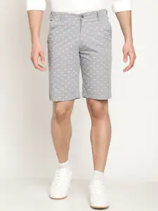 Cantabil Men Grey Printed Chino Shorts