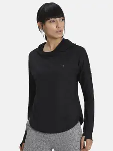 Puma Women Black Hooded Sweatshirt