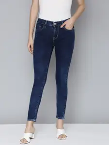 Levis Women Blue Super Skinny Fit Light Fade Acid Wash Stretchable Jeans