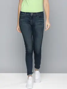 Levis Women Blue 710 Super Skinny Fit Mid-Rise Light Fade Stretchable Jeans