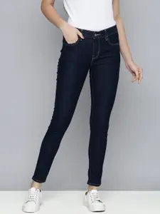 Levis Women Navy Blue 710 Super Skinny Fit Mid-Rise Clean Look Stretchable Jeans