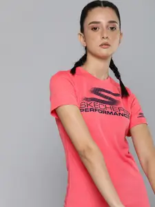 Skechers Women Brand Logo Printed T-shirt