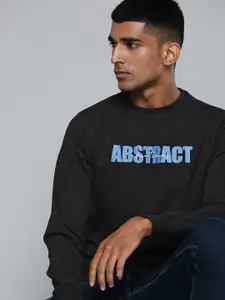 ether Men Black Printed Sweatshirt