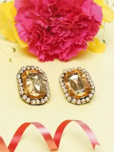 Awadhi Yellow Contemporary Studs Earrings