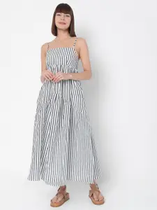 Vero Moda Women Striped Midi Dress