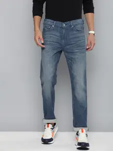 Levis Men Blue Slim Fit Heavy Fade Stretchable Jeans
