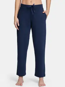 Amante Women Navy Blue Solid Lounge Pant