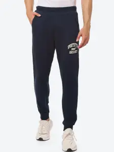 ASICS Men Blue French Terry Solid Track Pant