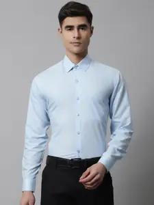 JAINISH Men Blue Standard Pure Cotton Formal Shirt
