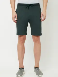 Octave Men Green Solid Shorts