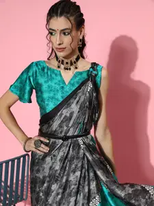 Saree mall Floral Saree with Printed border