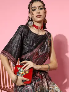 Mitera Ethnic Motifs Saree with Printed border