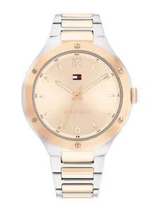 Tommy Hilfiger Women Embellished Dial & Stainless Steel Bracelet Style Straps Analogue Watch TH1782476