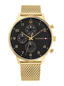 Tommy Hilfiger Men Embellished Dial & Stainless Steel Bracelet Style Straps Analogue Watch TH1791989
