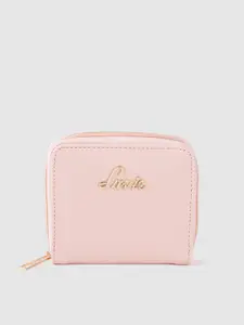 Lavie Women Pink Solid Zip Around Wallet