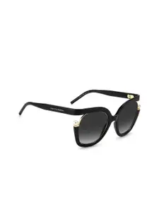 Carolina Herrera Women Grey Lens & Black Round Sunglasses with UV Protected Lens