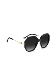 Carolina Herrera Women Grey Lens & Black Round Sunglasses UV Protected Lens 204975807549O