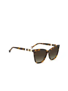 Carolina Herrera Women Brown Lens & Brown Round Sunglasses 204976C1H55HA