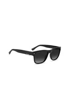 Dsquared2 Men Grey Lens & Black Square Sunglasses with UV Protected Lens