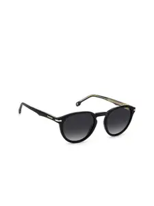 Carrera Men Grey Lens & Black Round Sunglasses with UV Protected Lens