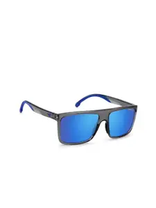 Carrera Men Blue Rectangular Sunglasses with UV Protected Lens