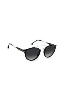 Carrera Women Grey Lens & Black Round Sunglasses with UV Protected Lens