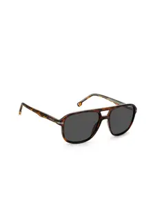 Carrera Men Grey & Brown Rectangular Sunglasses