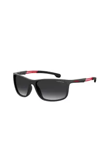 Carrera Men Grey Lens & Black Rectangular Sunglasses with UV Protected Lens