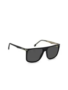 Carrera Men Grey Lens & Black Square Sunglasses with UV Protected Lens 2048972M258IR