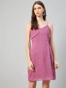 Marie Claire Purple A-Line Dress