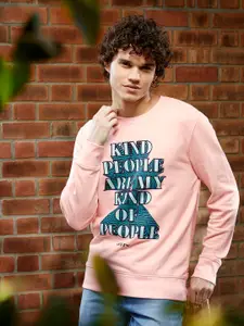 Levis Men Pink Typography Printed Sweatshirt